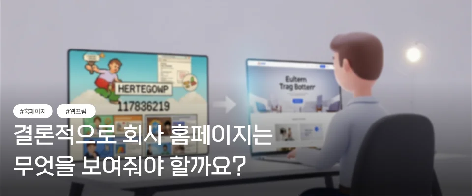 회사 홈페이지가 보여줘야 할 것