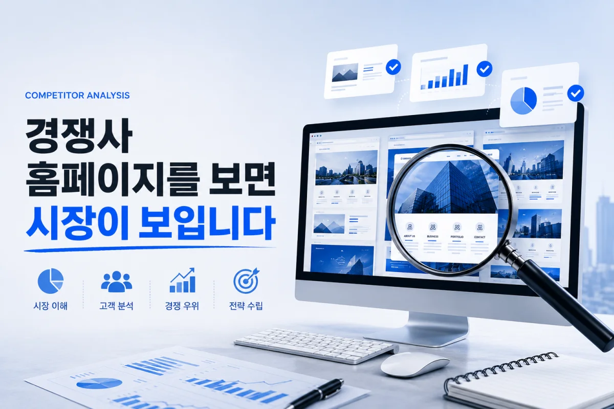 경쟁사 홈페이지를 보면 시장이 보입니다