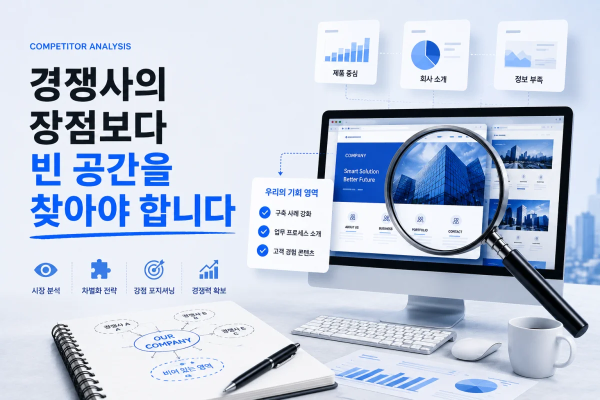 경쟁사의 장점보다 빈 공간을 찾아야 합니다요