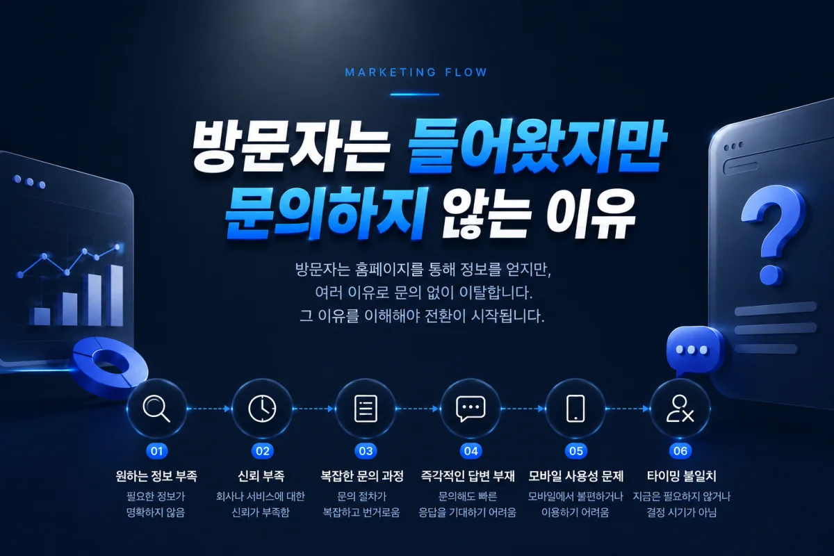 방문자는 들어왔지만 문의하지 않는 이유