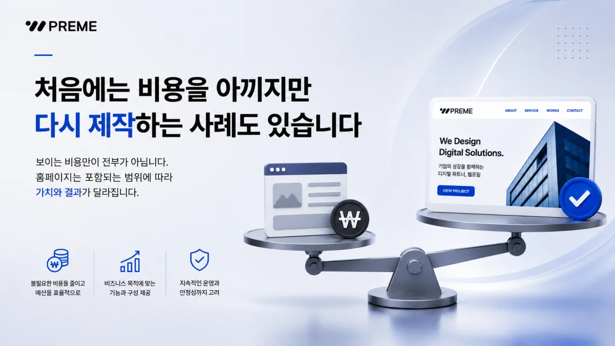 처음에는 비용을 아끼지만 다시 제작하는 사례도 있습니다