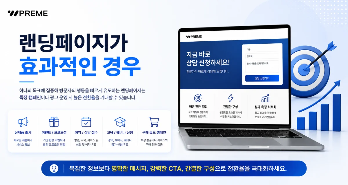 랜딩페이지가 효과적인 경우