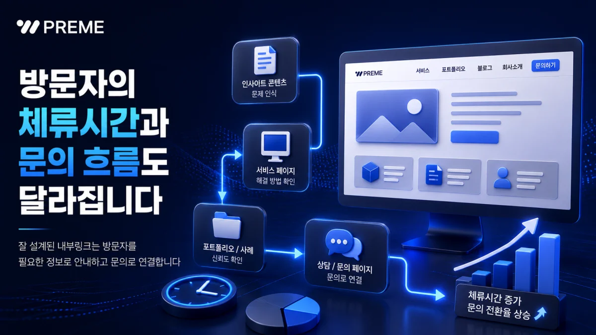 방문자의 체류시간과 문의 흐름도 달라집니다