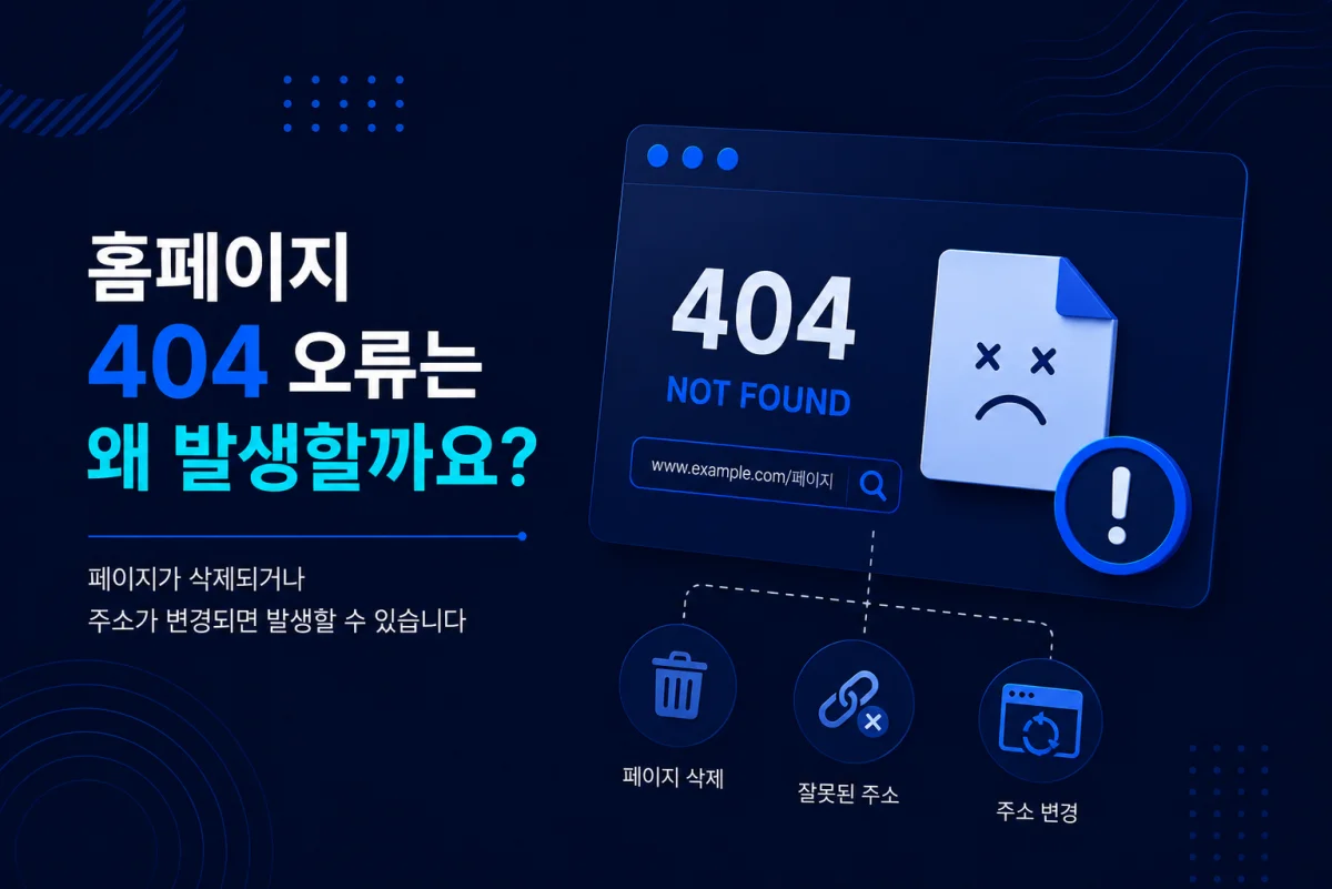 홈페이지 404 오류는 왜 발생할까요?