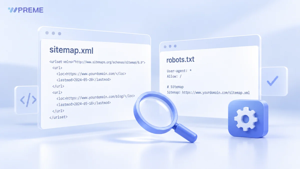 사이트맵과 robots.txt도 함께 확인해야 합니다