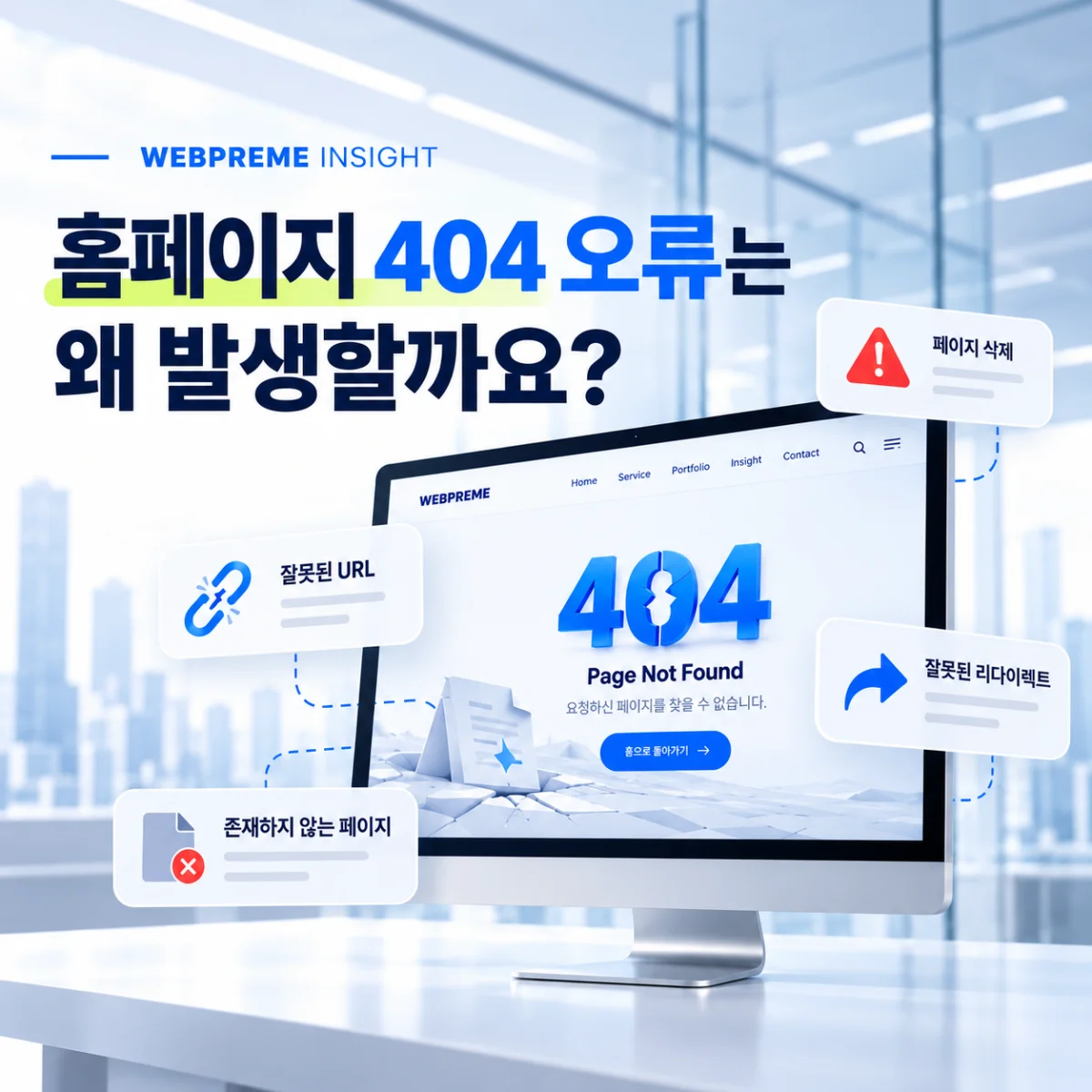 홈페이지 404 오류는 왜 발생할까요?