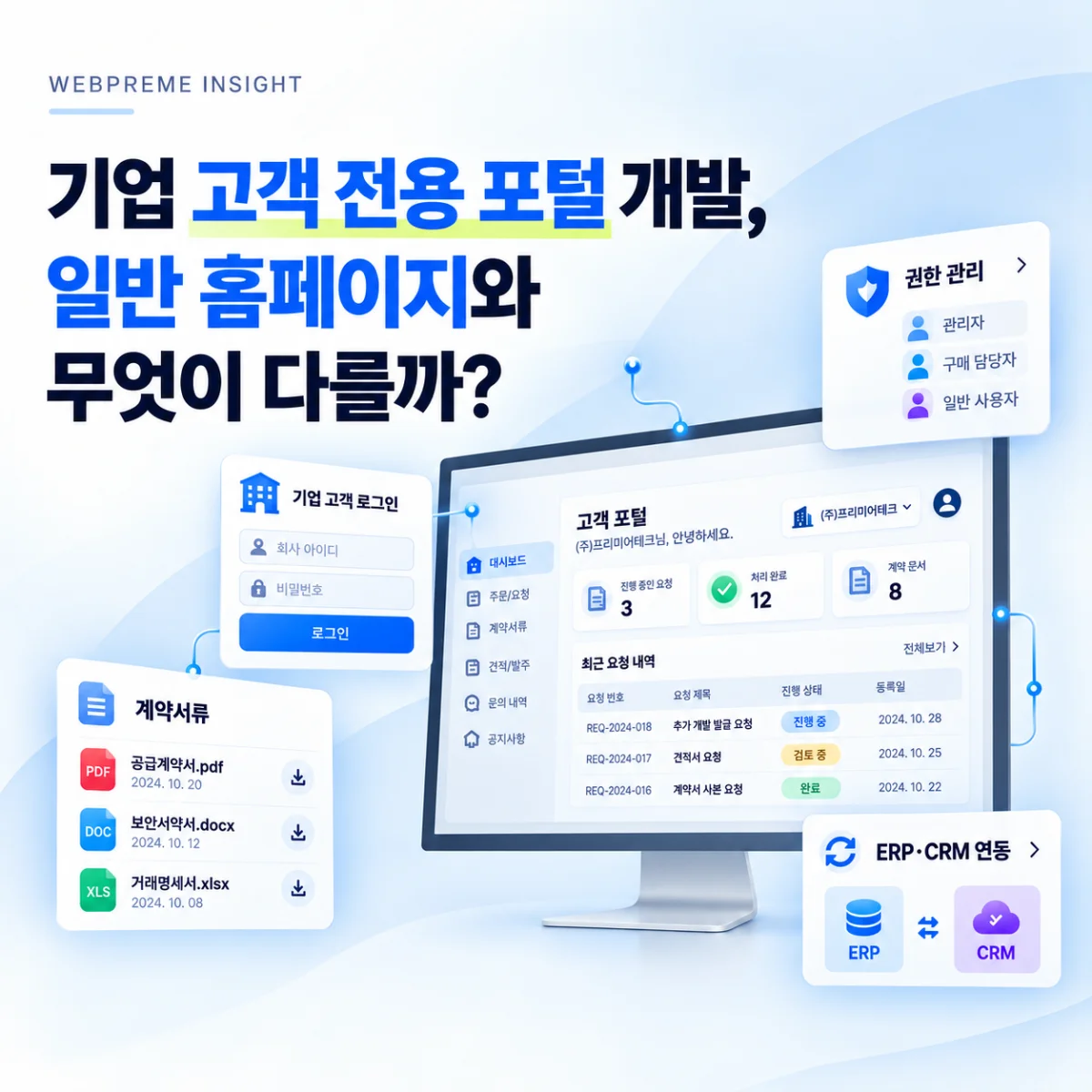 기업 고객 전용 포털 개발, 일반 홈페이지와 무엇이 다를까?