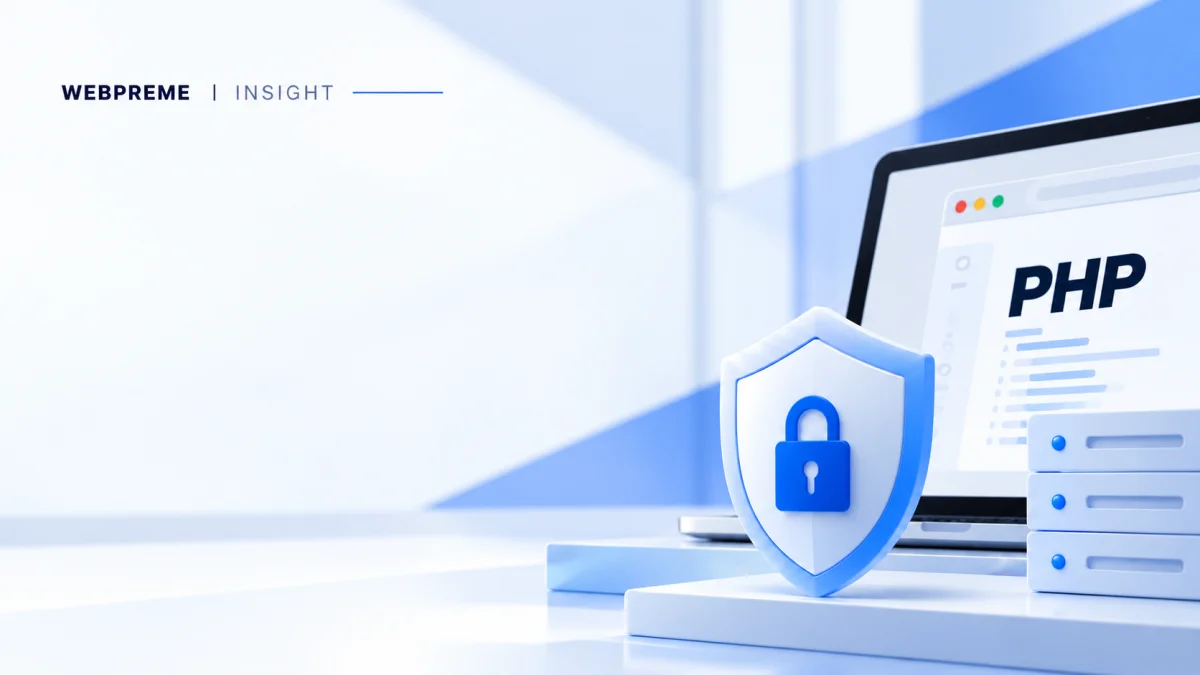 PHP 보안 인사이트 3D 일러스트
