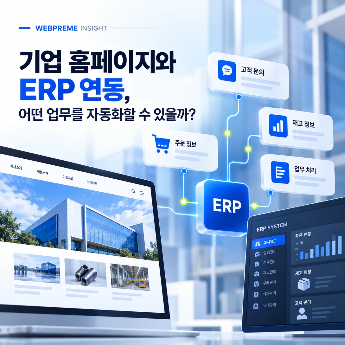 기업 홈페이지와 ERP 연동, 어떤 업무를 자동화할 수 있을까?