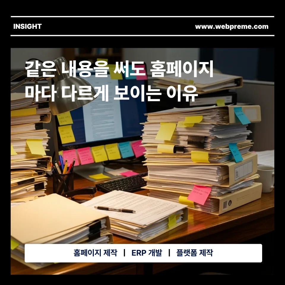 같은 내용을 써도 홈페이지마다 다르게 보이는 이유