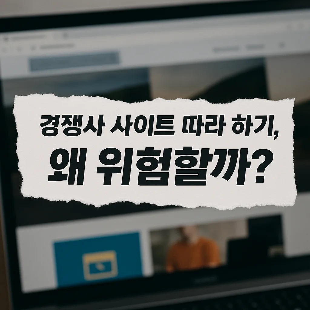 경쟁사 사이트 모방의 위험성