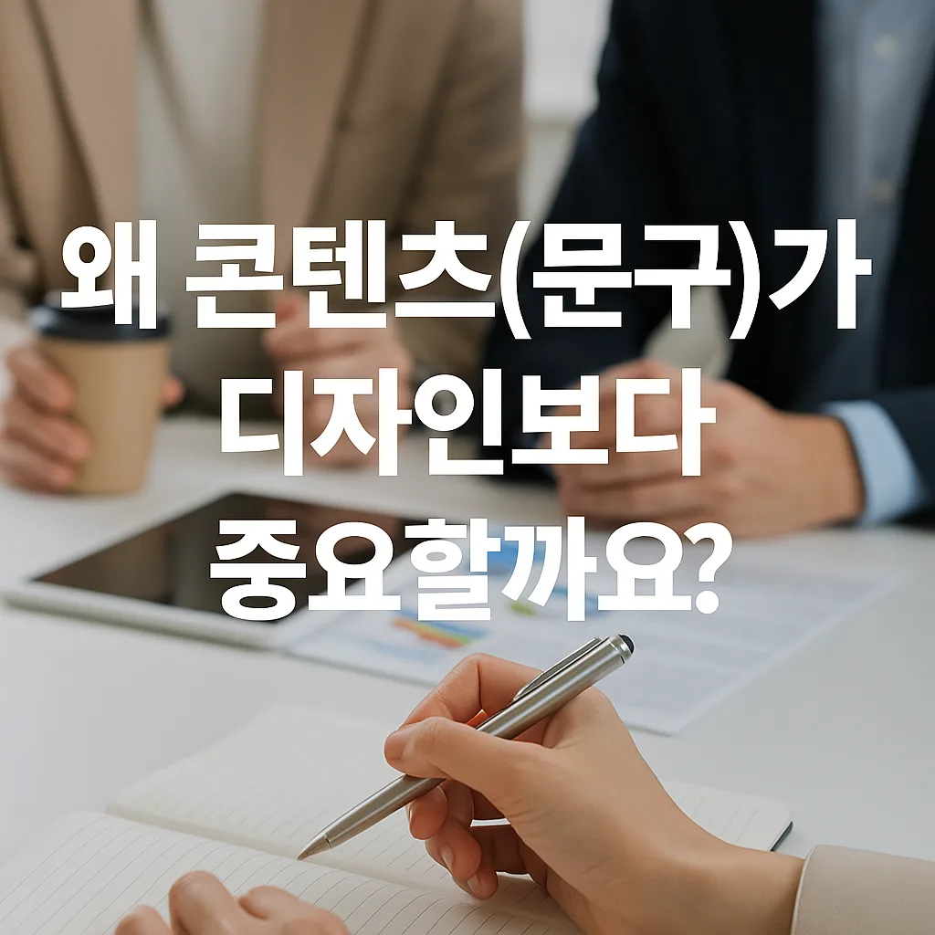 콘텐츠가 디자인보다 중요한 이유